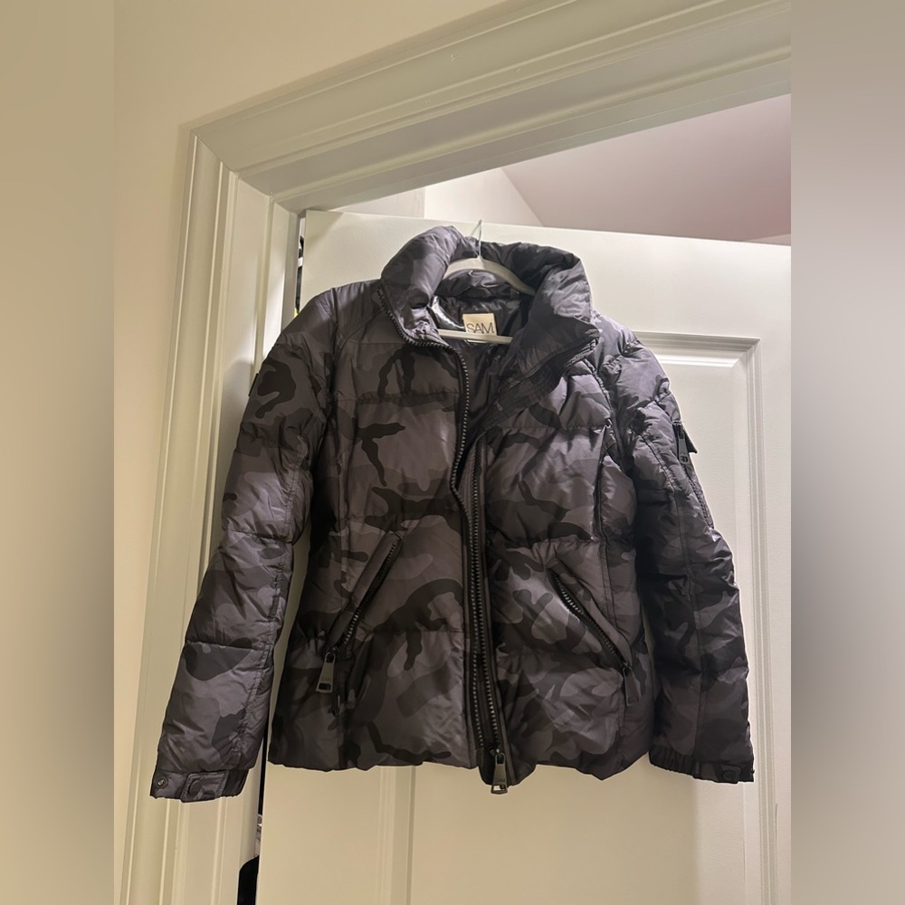 SAM Black Camo Puffer Jacket